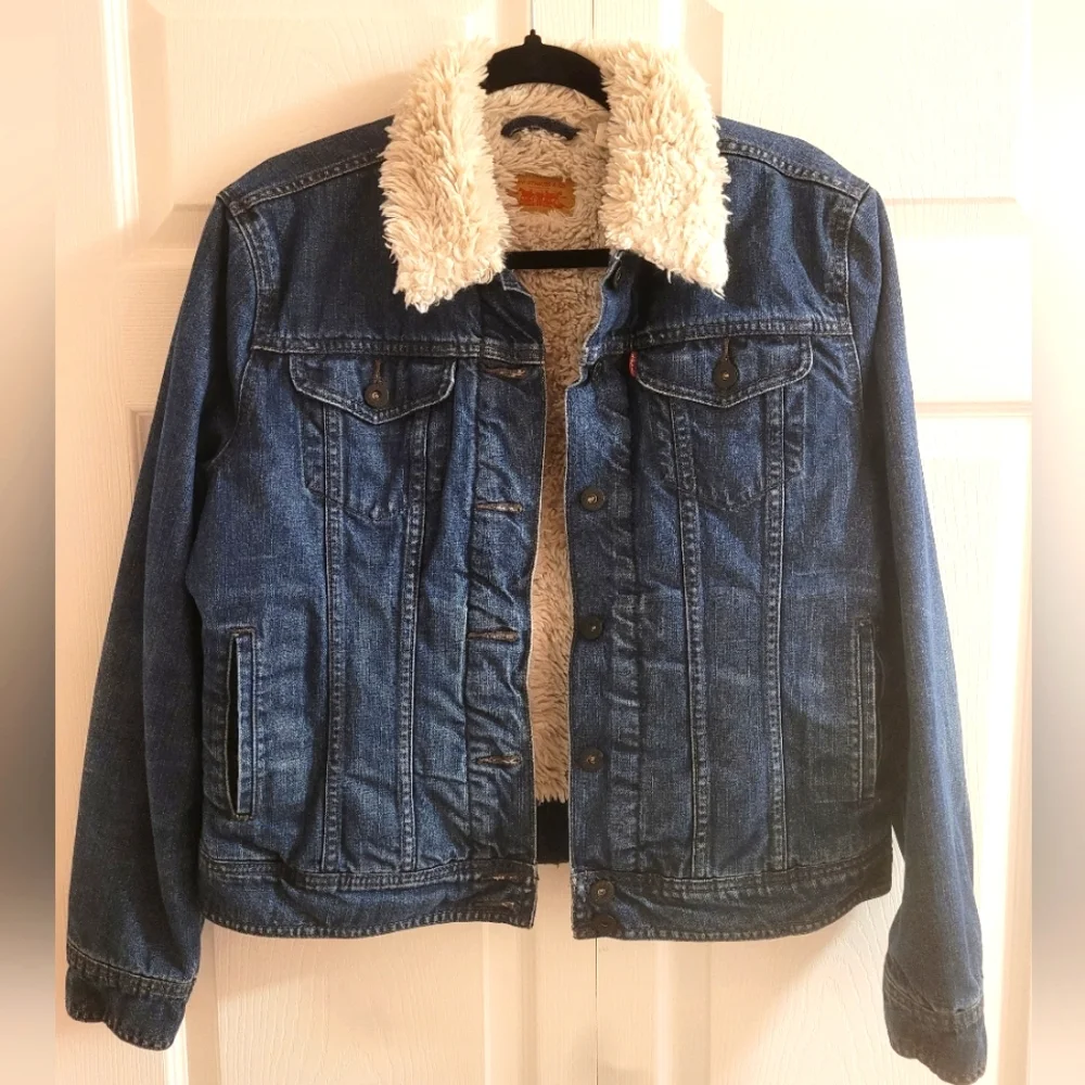 Levi's - Shaggy Sherpa Trucker Jean Jacket - Picture 1 of 16